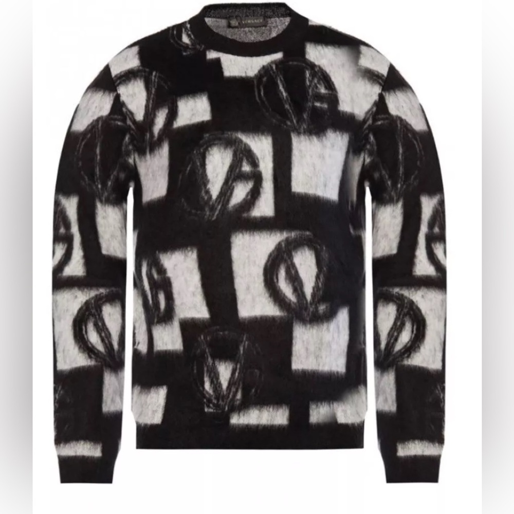 VERSACE MENS EMBROIDERED SWEATER SZ M/L
